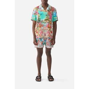NEW CAMILLA short sleeve camp collared shirt in meet me in mallorca